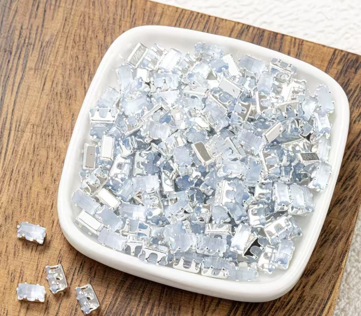 GA cat eye rectangle zirconia beads 3*3.5MM
