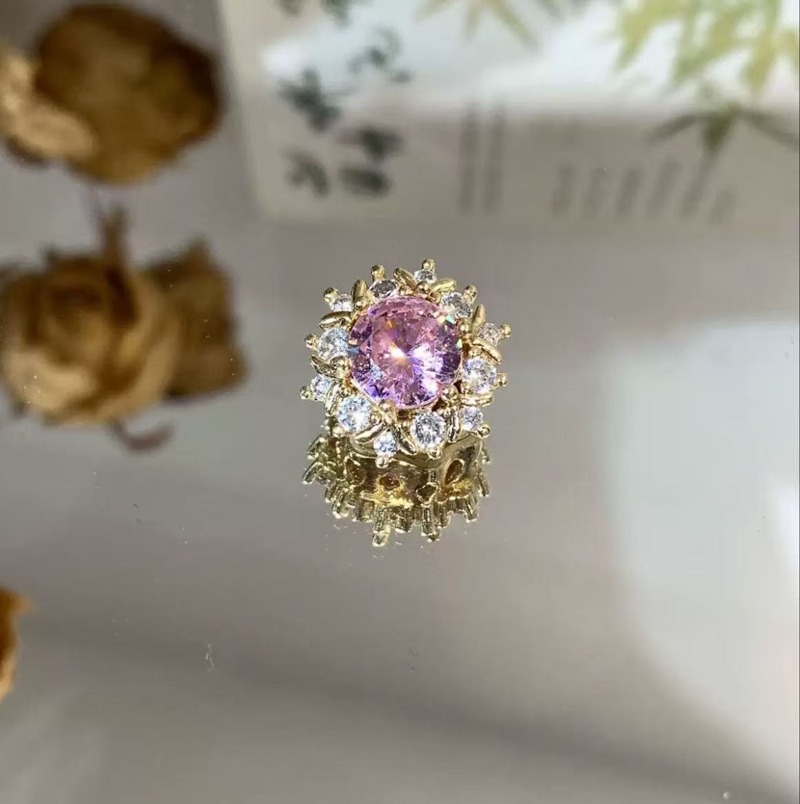 Color-Preserving 14K Sunflower Multi-Flower DIY Jewelry Loose Beads