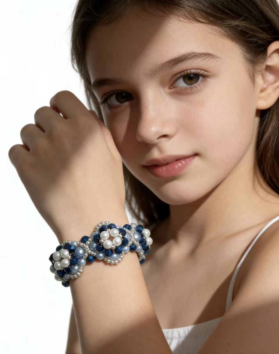 [DIY KIT 101]Accept customized ,handmade beaded jewelry with 6mm pearl,faceted 2mm beads